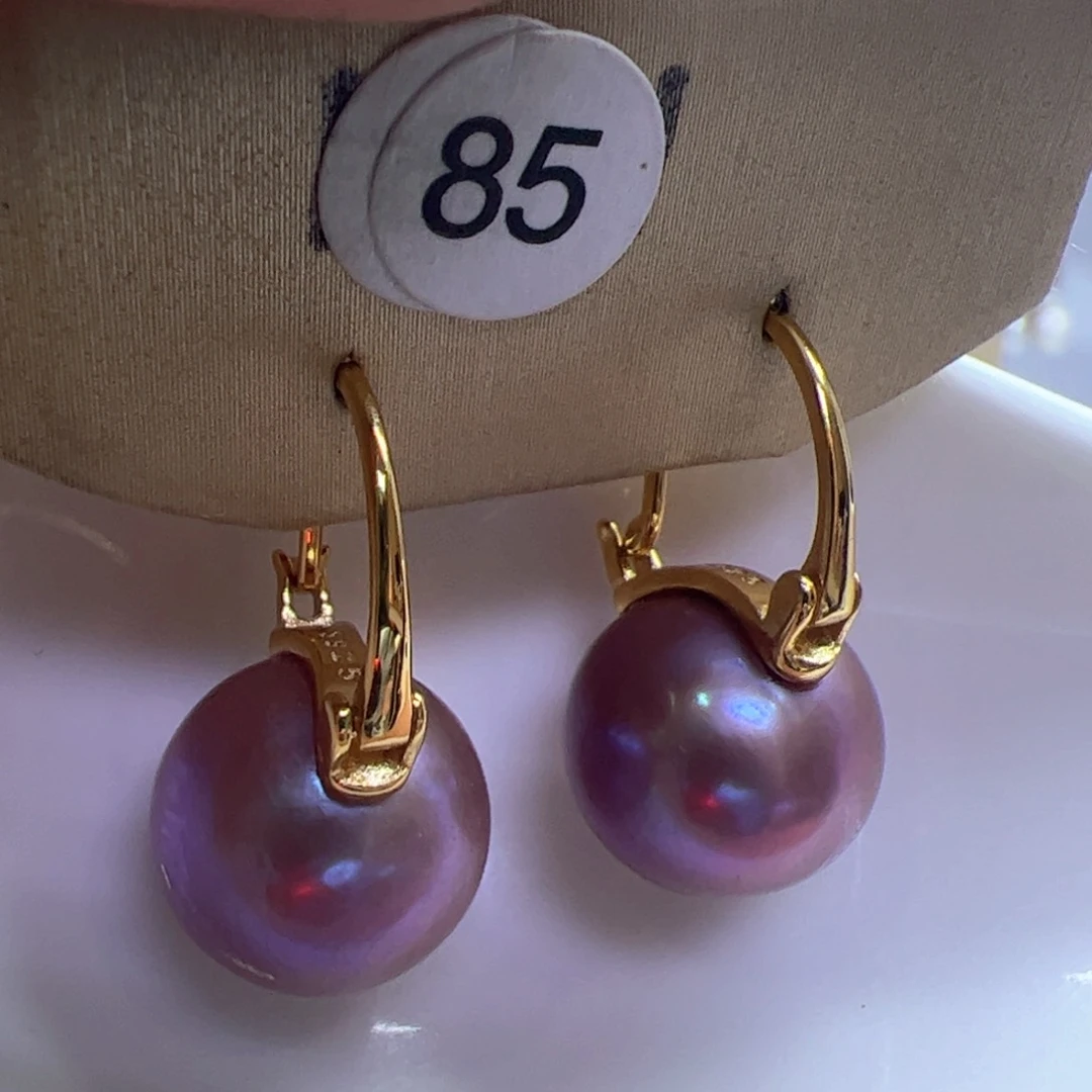 银S925镶嵌淡水珍珠耳饰