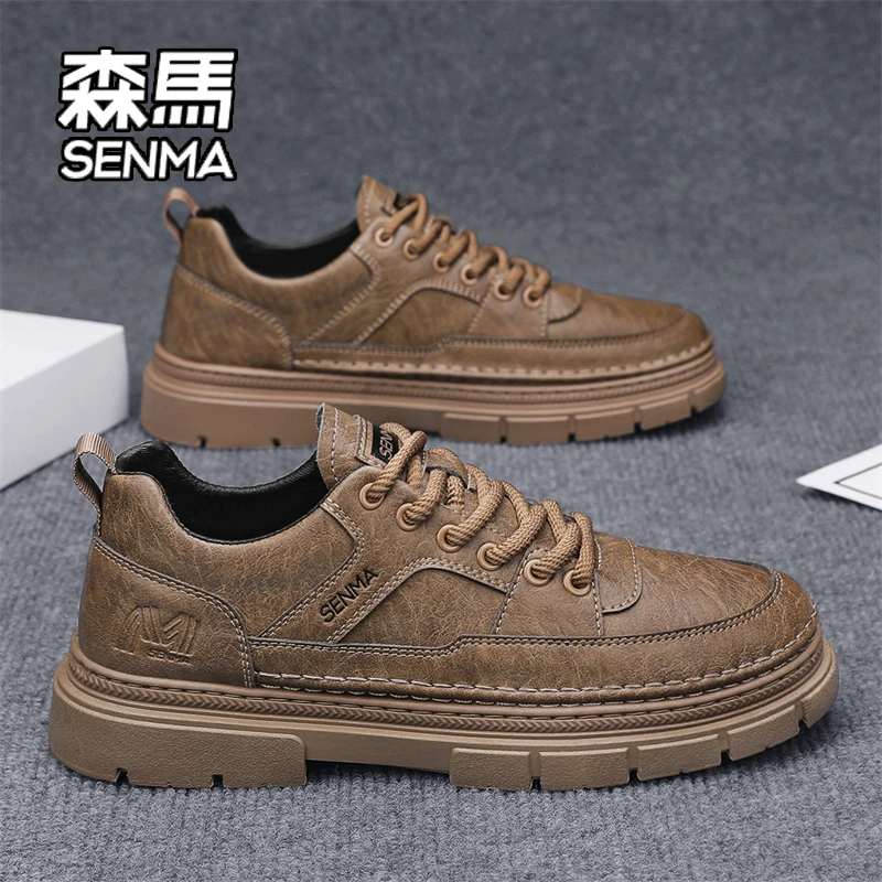 SENMA/森马男鞋冬季2025新款运动休闲工装靴防滑复古英伦风马丁靴