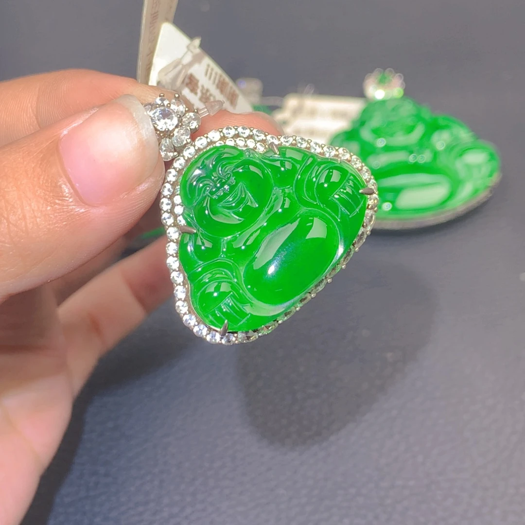 翡翠银S925镶嵌颈饰