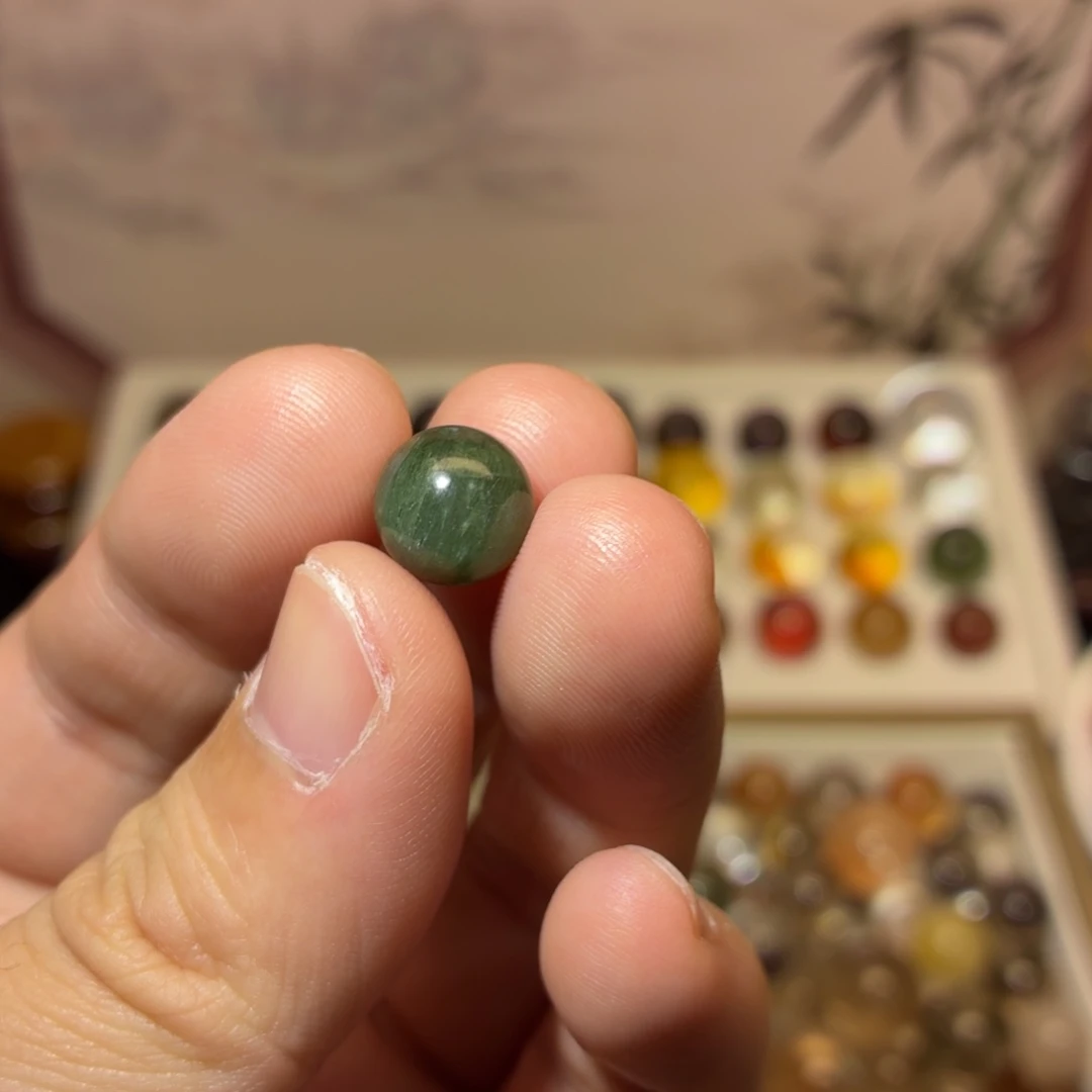 未镶嵌水晶手串10mm绿兔毛