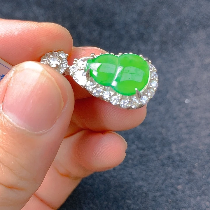 翡翠银S925镶嵌颈饰