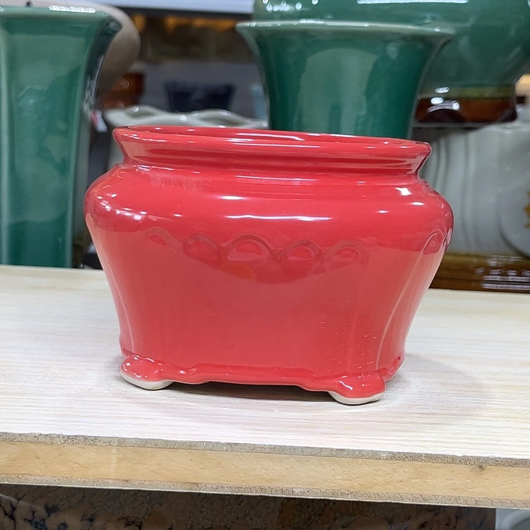 陶瓷绿植多肉微瑕花盆口径11*9.5