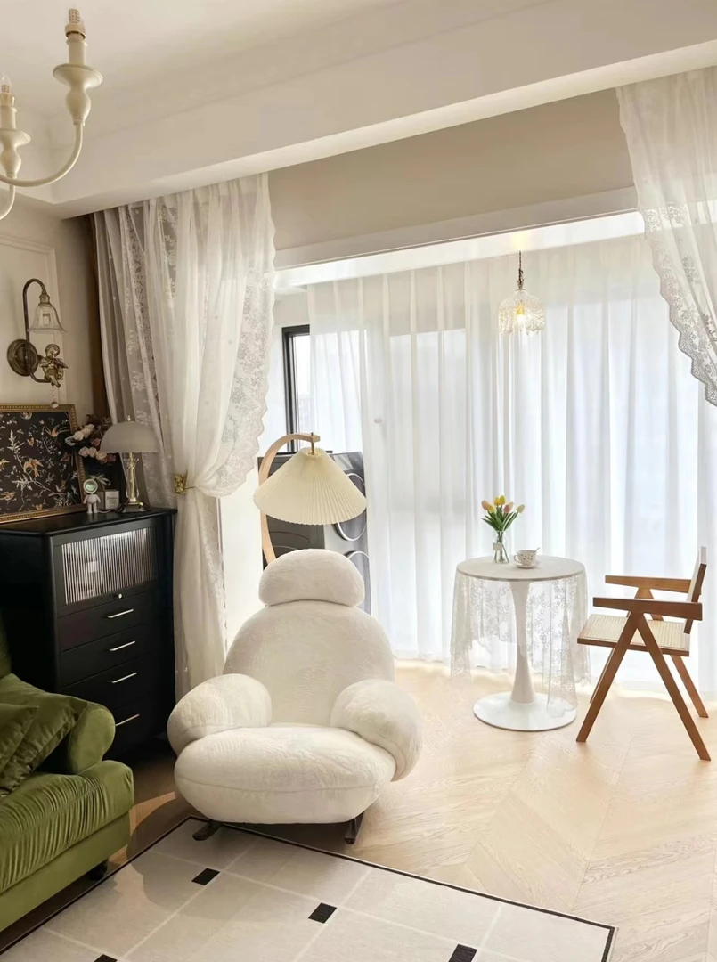 YOUKA 大白摇摇椅轻奢单人沙发网红休闲椅懒人沙发