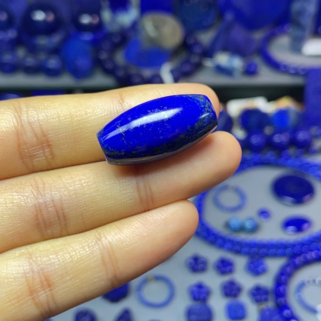 青金石未镶嵌13×25mm古珠配饰