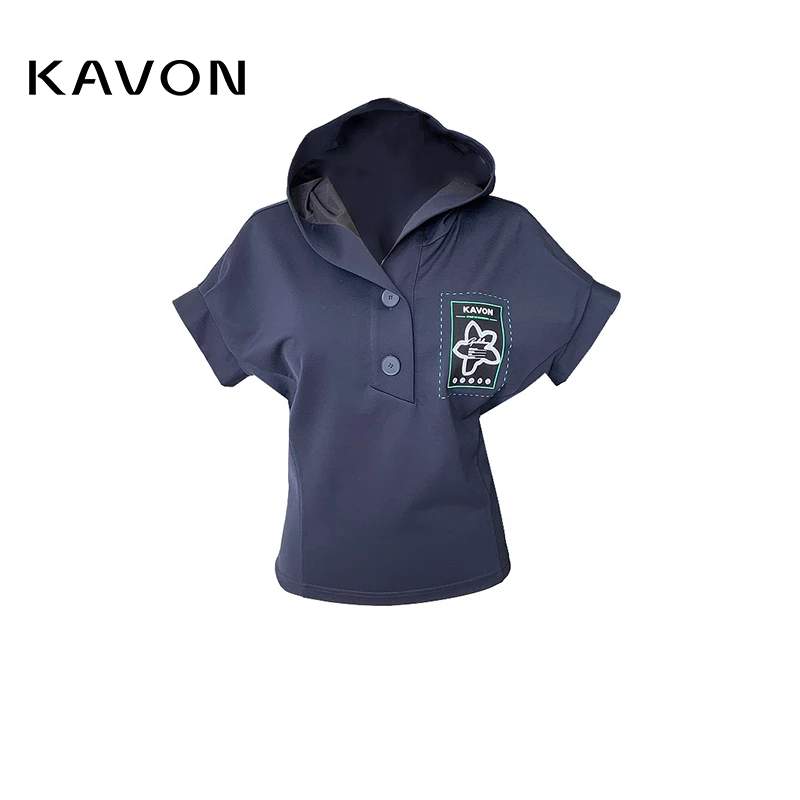 【晨粉专享价】时尚休闲随性蕙兰花舒适百搭连帽上衣KL2Z103ZE