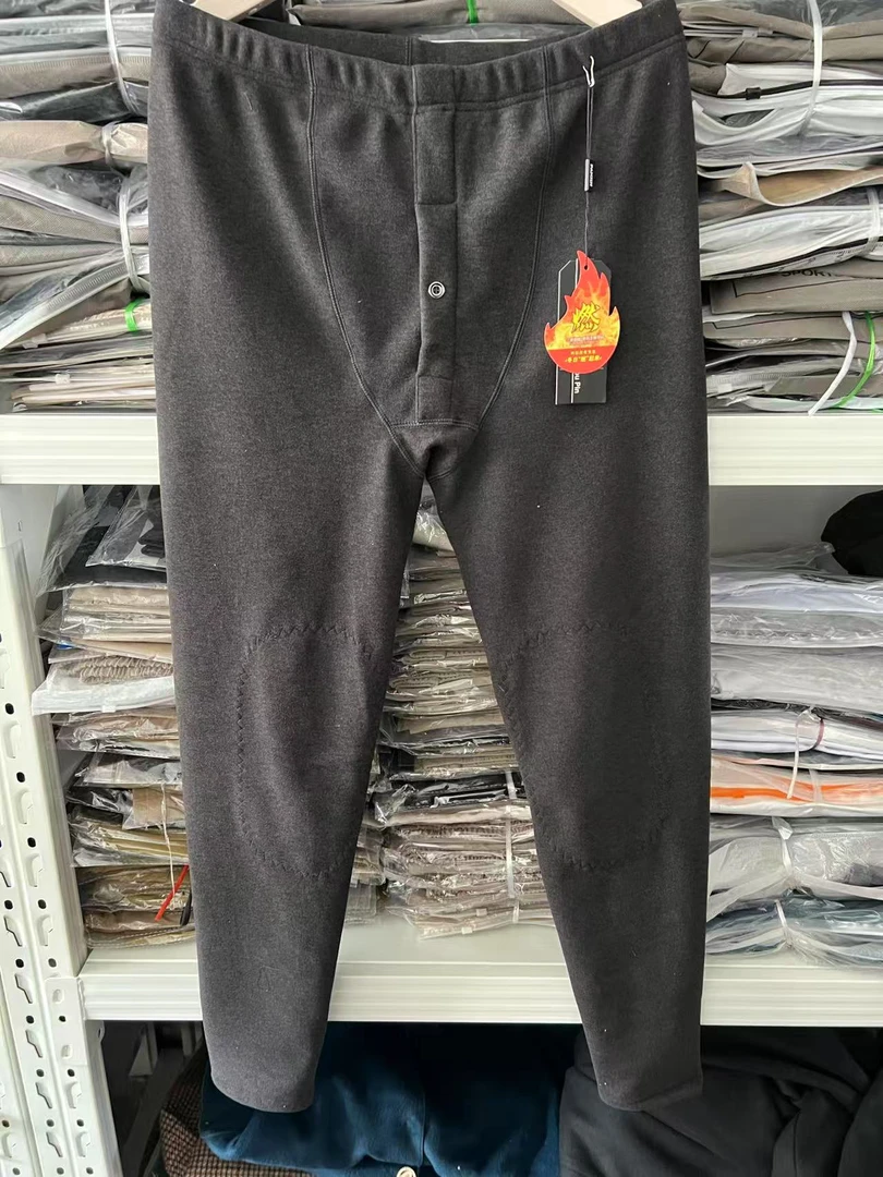 男士羊毛蚕丝护膝保暖裤加绒舒服