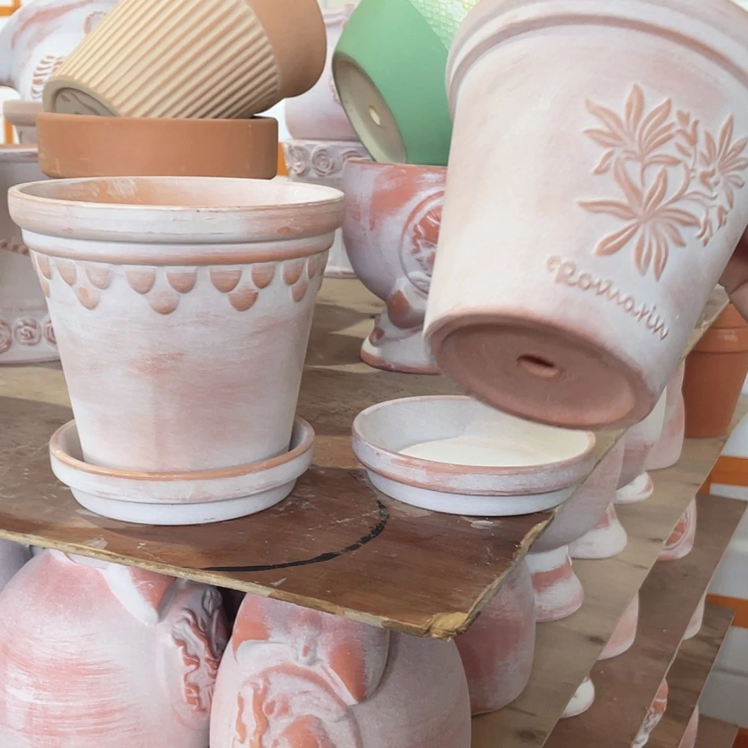 【闪购商品】红陶带托复古香草加巴洛克16-14各一个