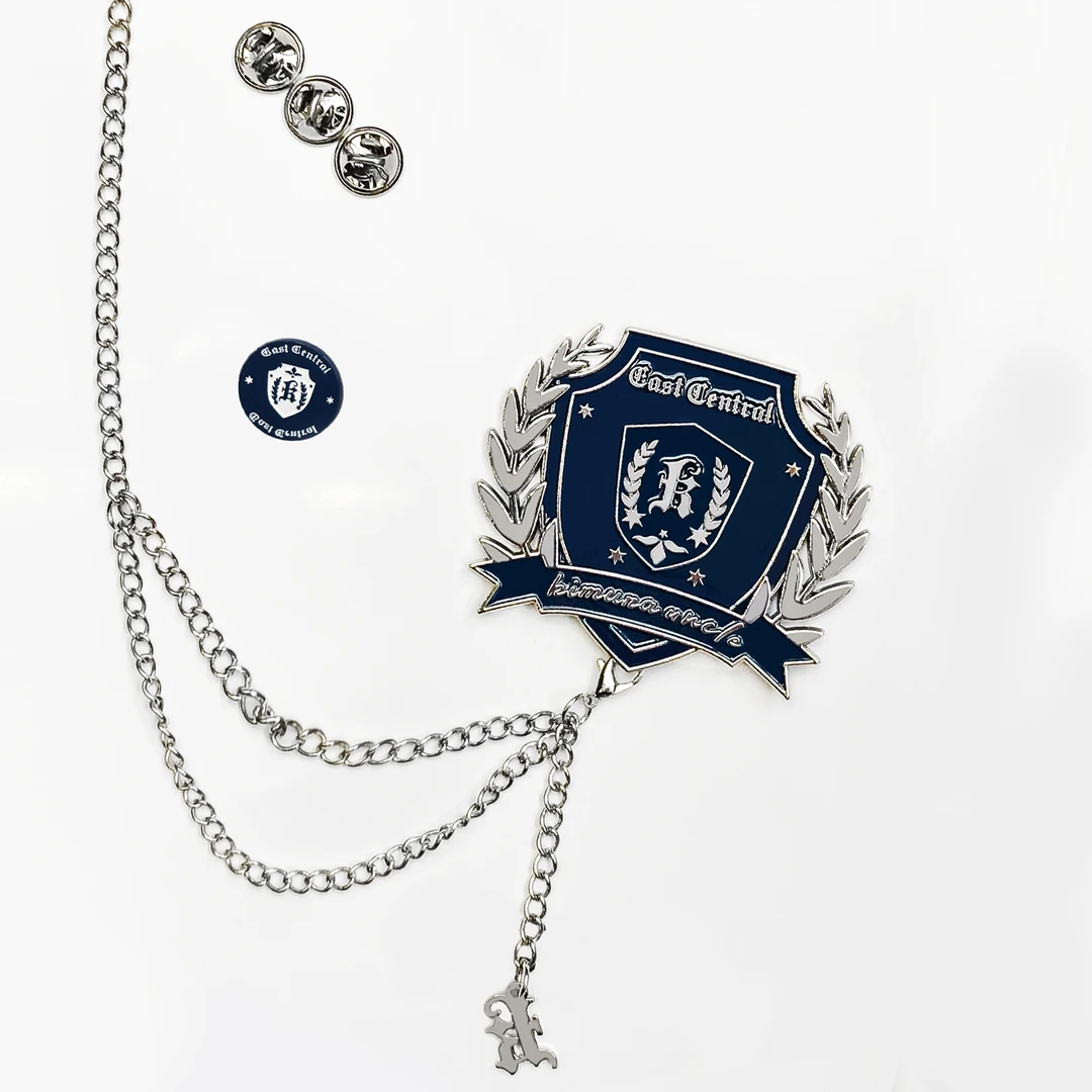 木村叔dk日系原创金属拉链徽章校供感衬衫制服胸章配饰西装小物