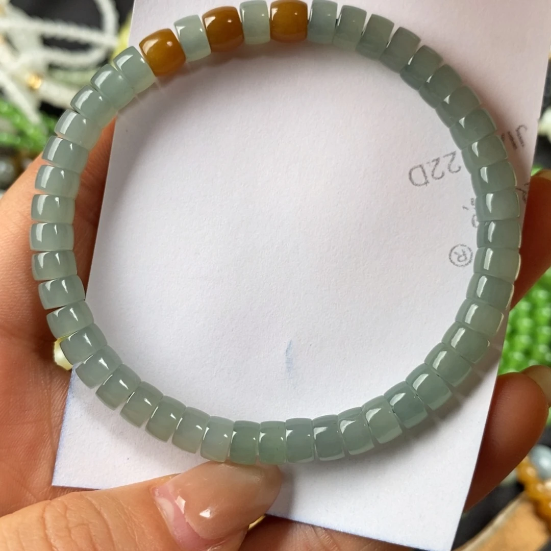 和田玉未镶嵌手串且末蓝手串