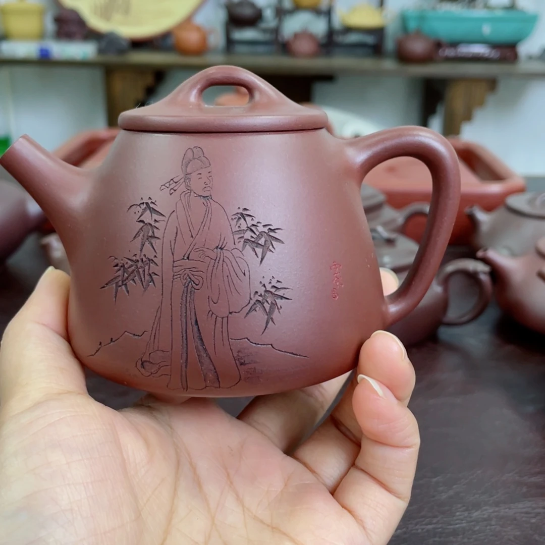 a***单茶壶紫砂高瓢。