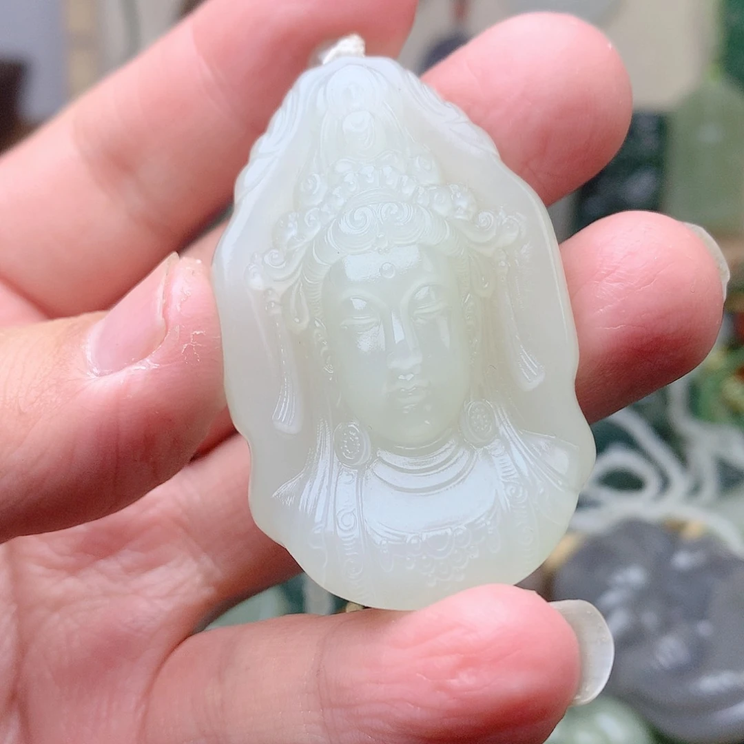 和田玉未镶嵌颈饰夏****。