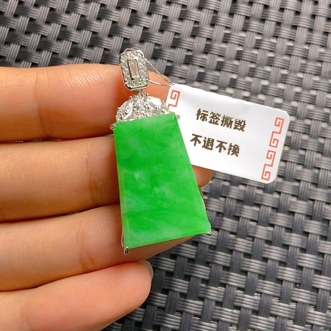 翡翠银S925镶嵌颈饰