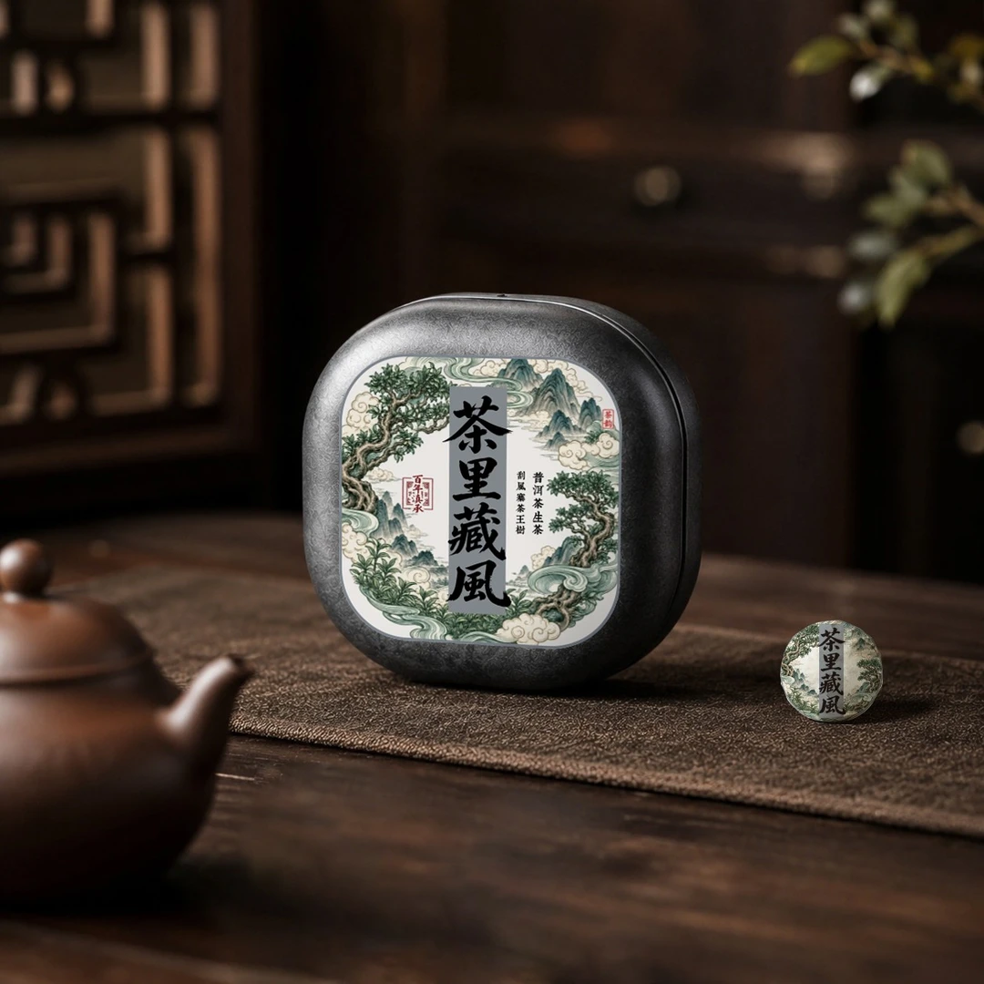 2017年易武刮风寨茶王树生茶龙珠9颗(拆封试饮一泡)