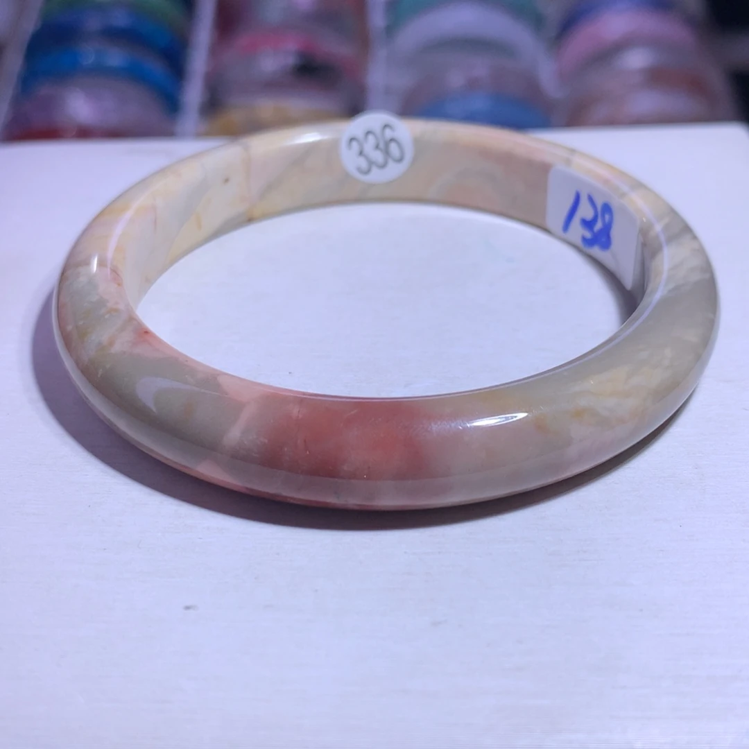 银S925镶嵌手镯水晶海洋碧玉60圈336