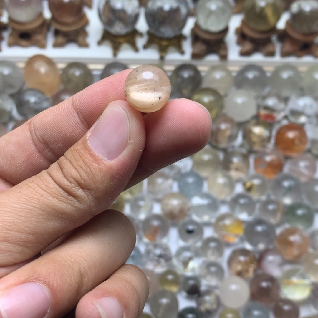 未镶嵌水晶珠宝半成品兔毛球