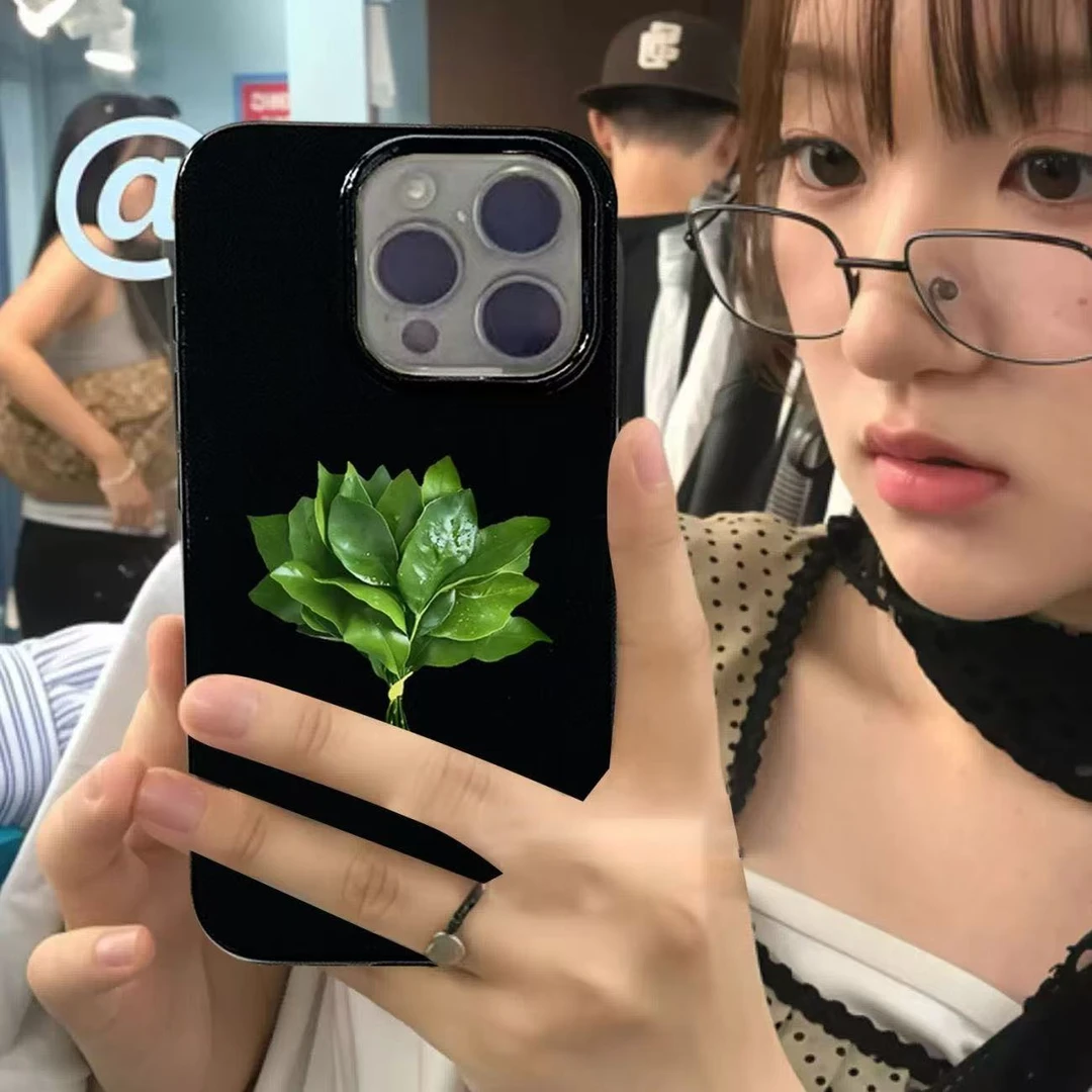 去晦气同款柚子叶适用iPhone17promax/17手机壳16Pro创意15简约14