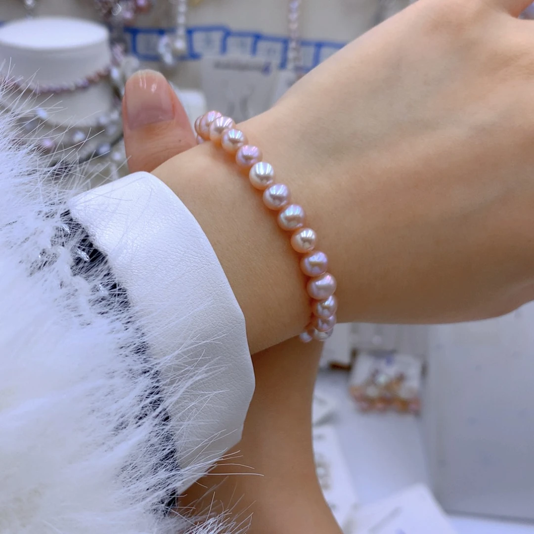 淡水珍珠颈饰银S925镶嵌