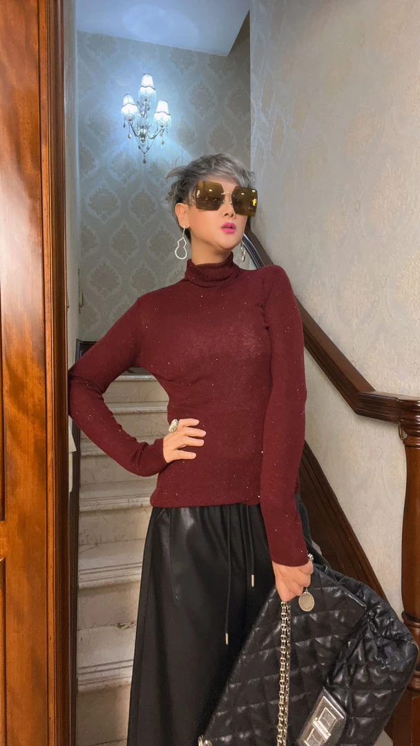 【时尚先驱】秋冬设计师定制款多色羊绒羊毛打底羊毛衫半高领打底衫