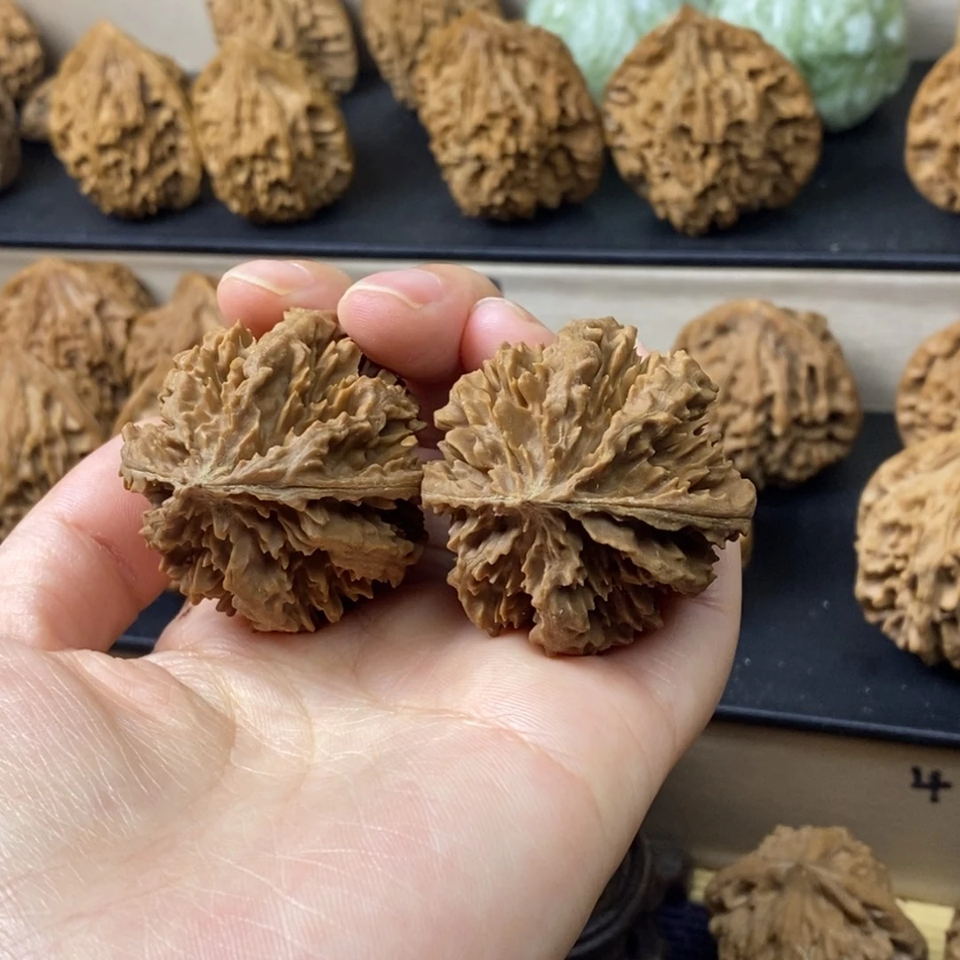 把件文玩核桃霸王花38