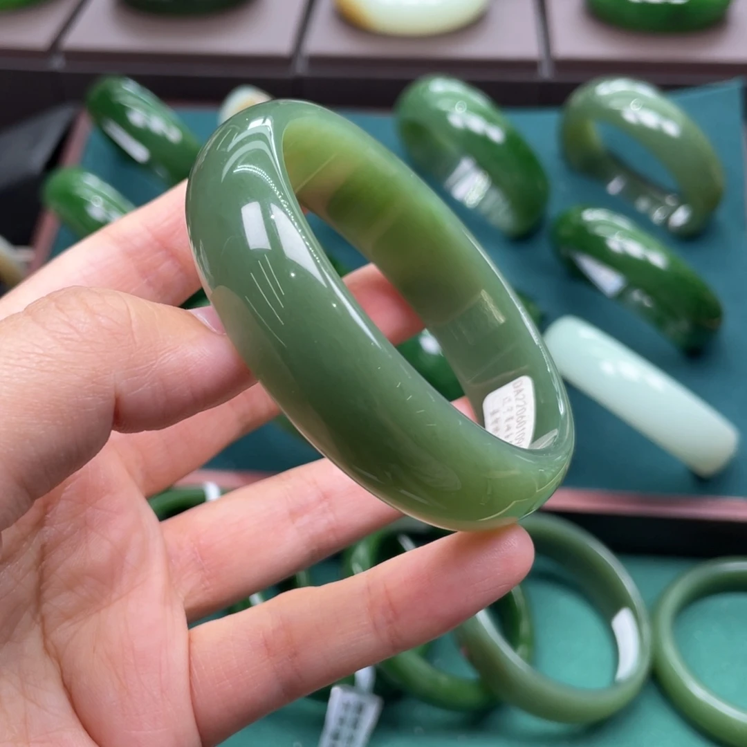 和田玉（碧玉）未镶嵌手镯60
