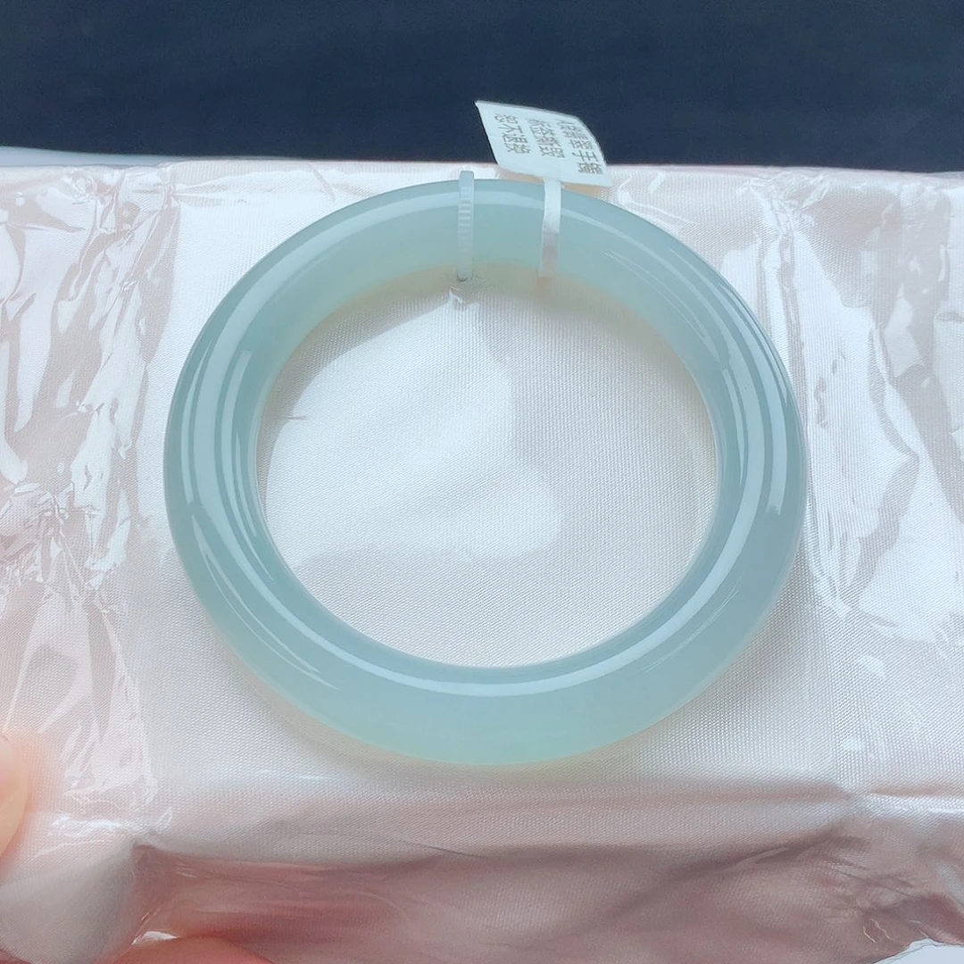 未镶嵌手镯翡翠4号冰甜绿胖圆整圈种水一致