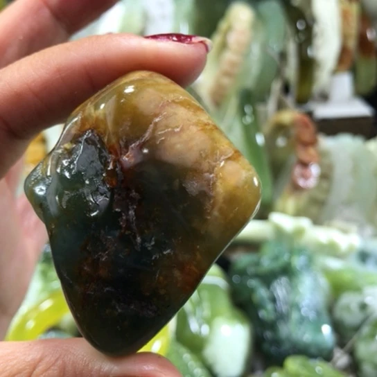 未镶嵌岫玉手镯手把
