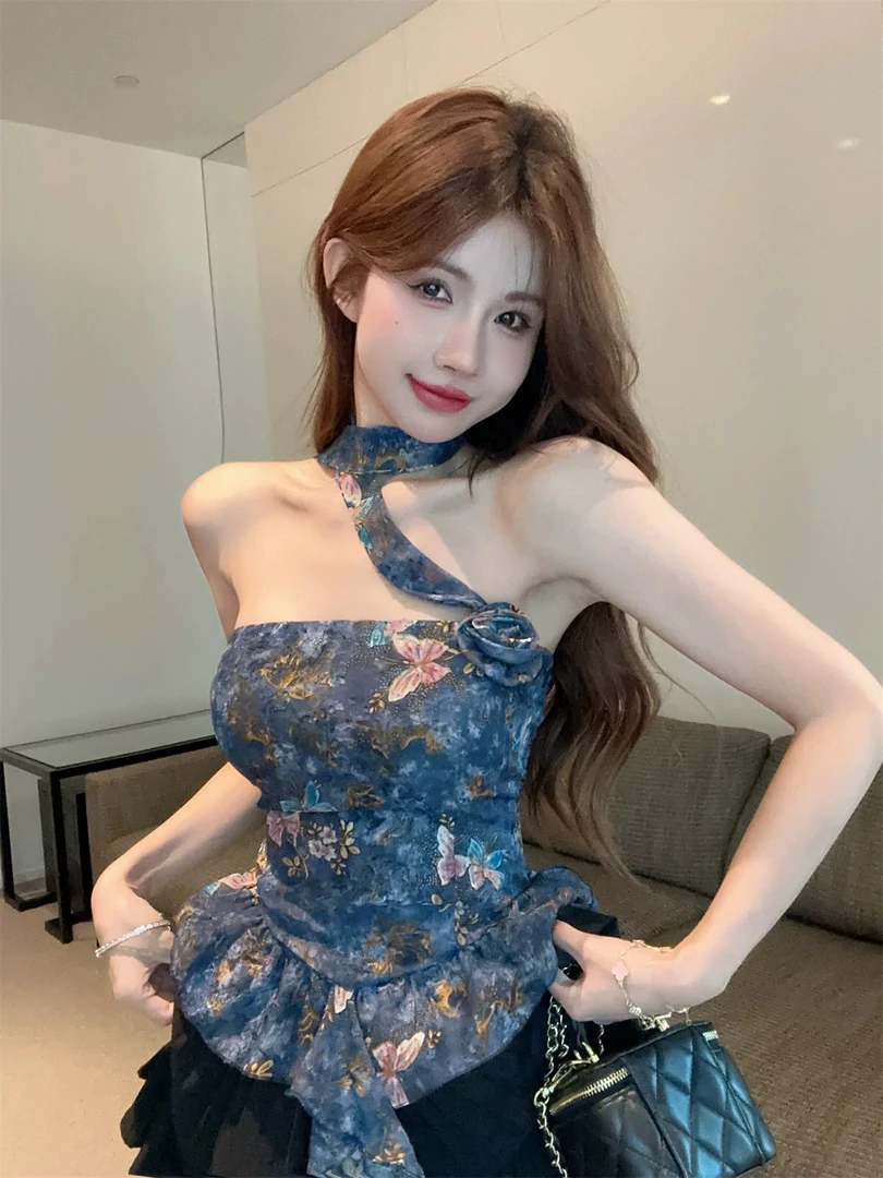 S 字组 01-100）百搭短款修身长袖V领洋气露肩显瘦修身方领长袖T恤