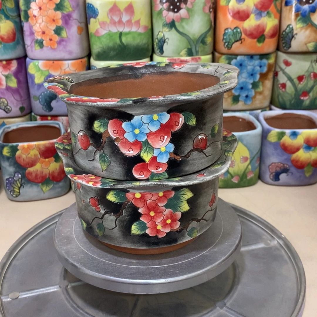 ?福利花盆，手绘花盆