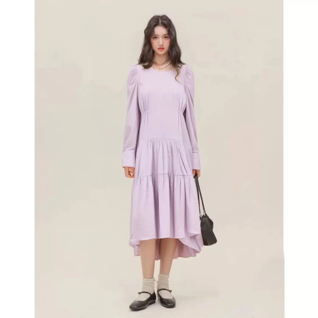 MB紫色连衣裙3292休闲