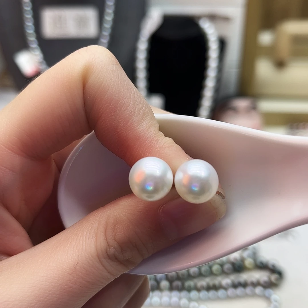 海水珍珠未镶嵌耳饰