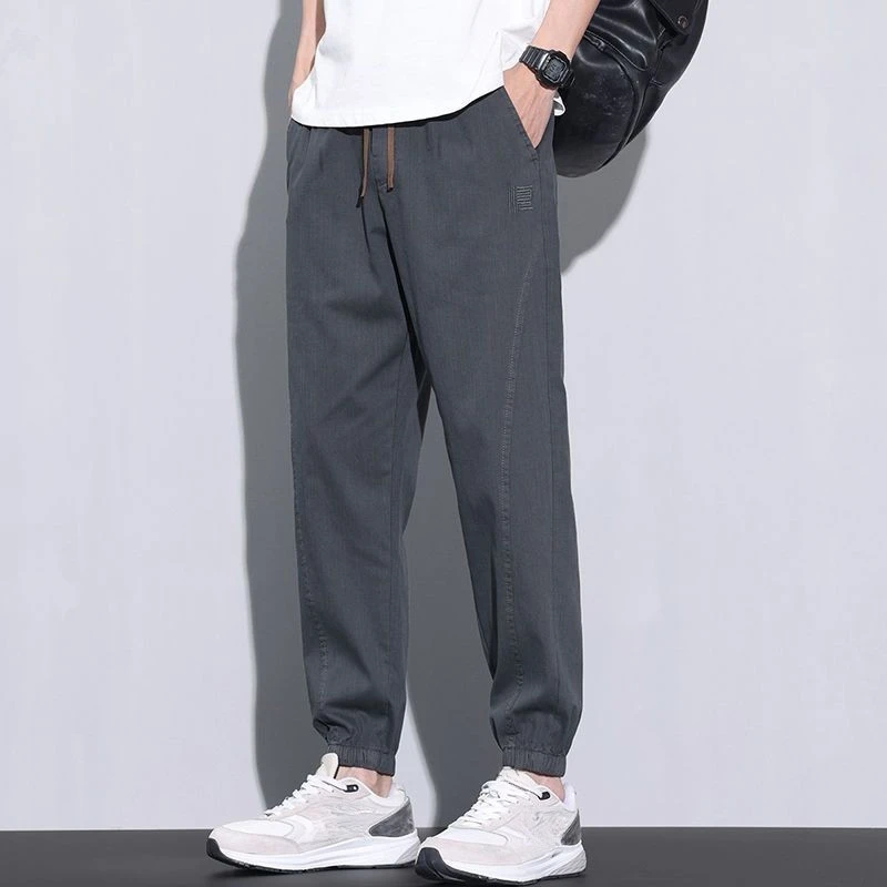 爆款束脚裤哈伦裤九分裤男装潮流男士休闲裤百搭显高显瘦男裤子