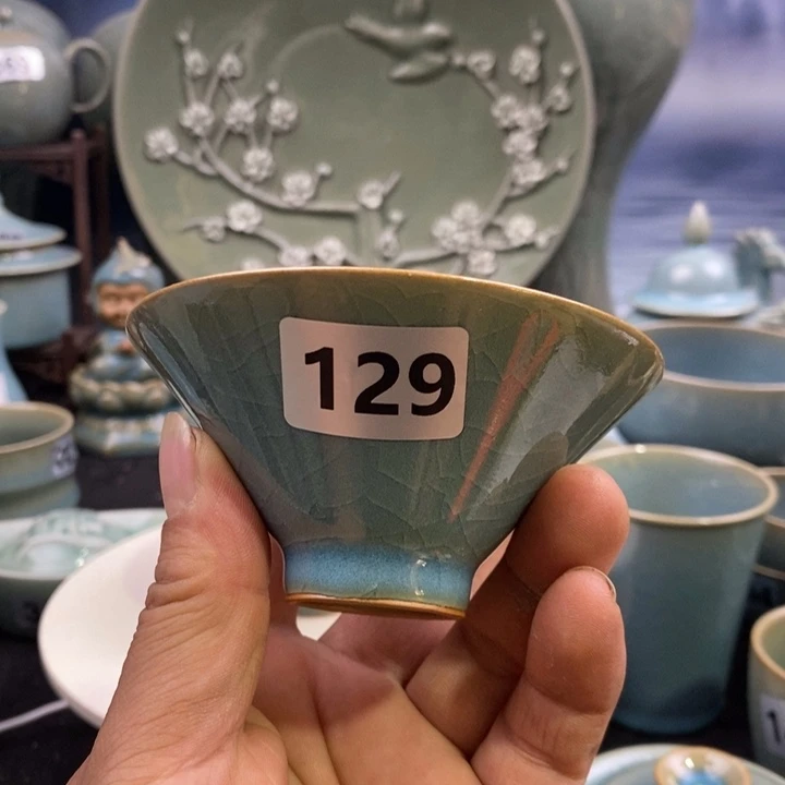 杯子原矿釉原产地汝瓷精品