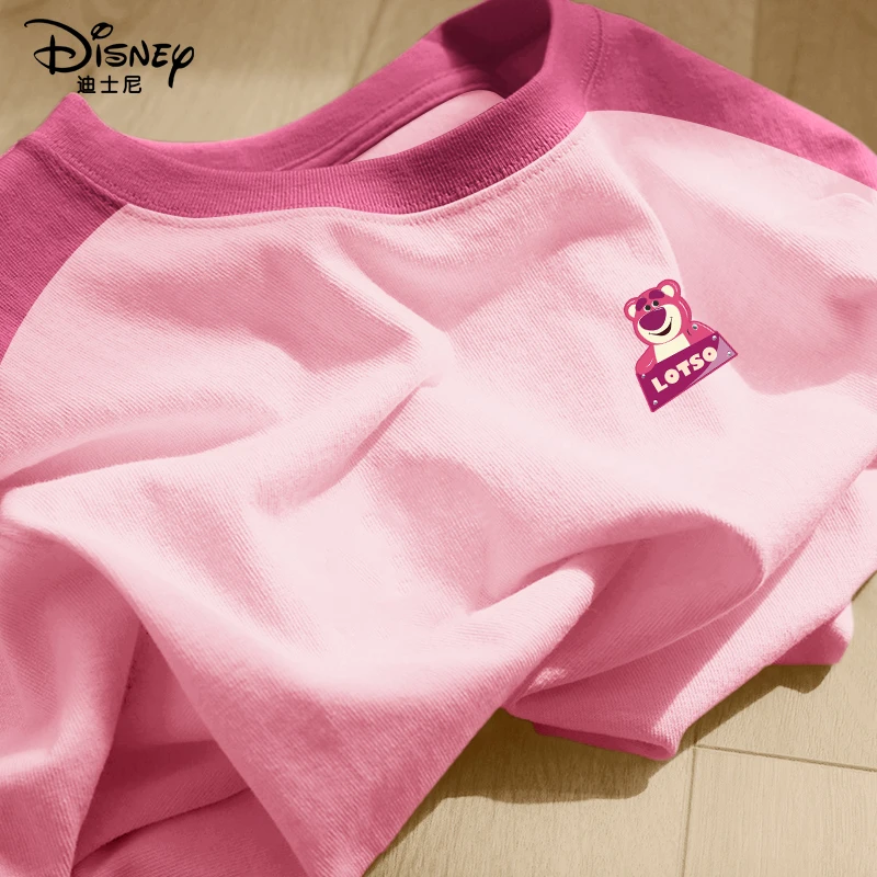 迪士尼女童短袖t恤纯棉薄款2025新款大童薄款上衣宽松儿童半袖夏