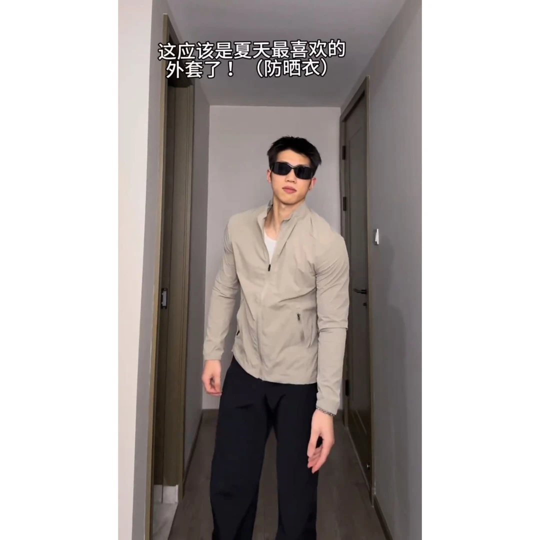 GTAL美式防晒衣UPF50+速干透气立体剪裁反光立领凉感皮肤衣夹克