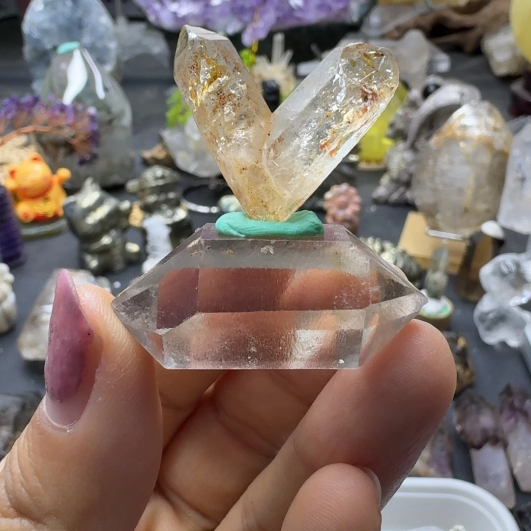 红泥骸骨带油闪灵底座