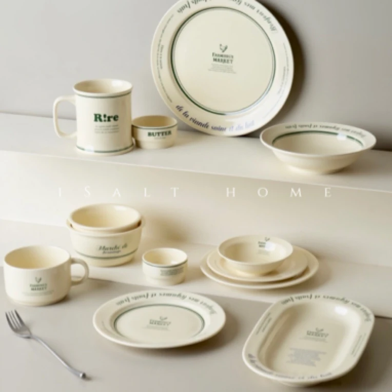 出韩奶油风甜白釉草帽盘陶瓷甜品早餐盘深帽盘甜品碗马克杯咖啡杯