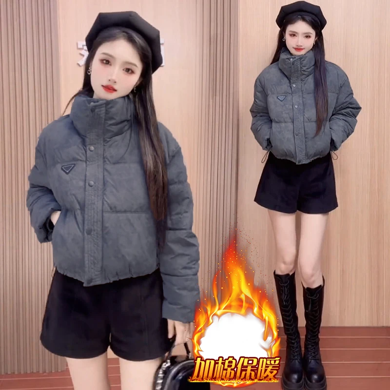 今年流行设计感立领短款棉服女2025年冬季新款独特超好看外套
