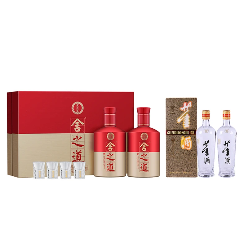 【ZB】舍得酒舍之道礼盒装50度500ml*2瓶+董酒老贵董54度500ml*2瓶