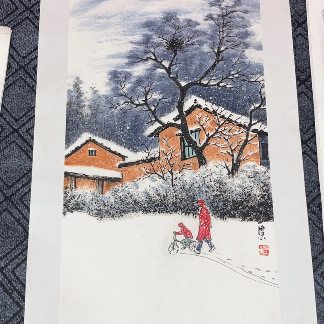 飛***哥国画谭白老师三尺山水旭