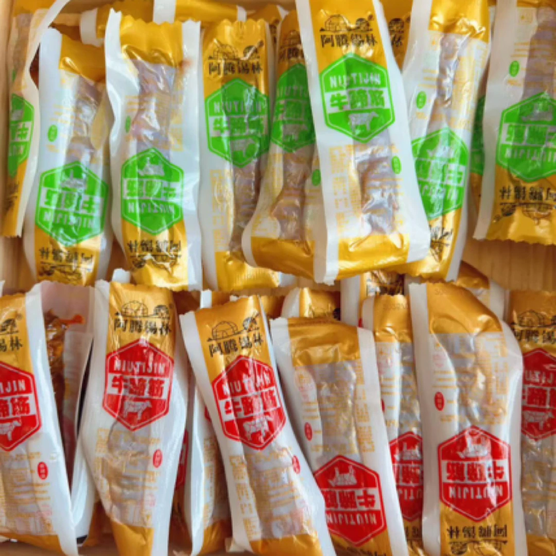 香辣孜然味牛蹄筋牛板筋内蒙古特产独立包装休闲零食声控鸟巢即食