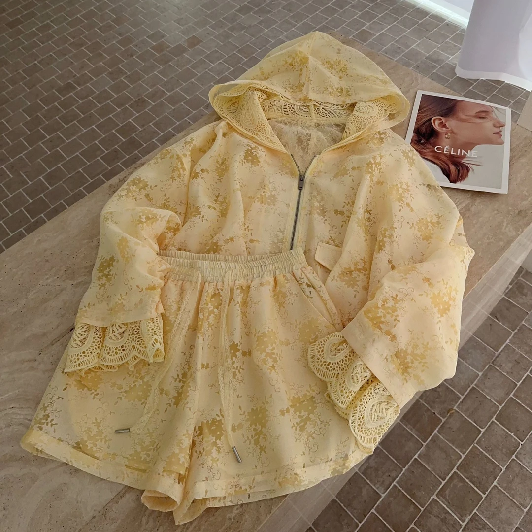 【JY】清仓夏季下摆设计短款减龄套装