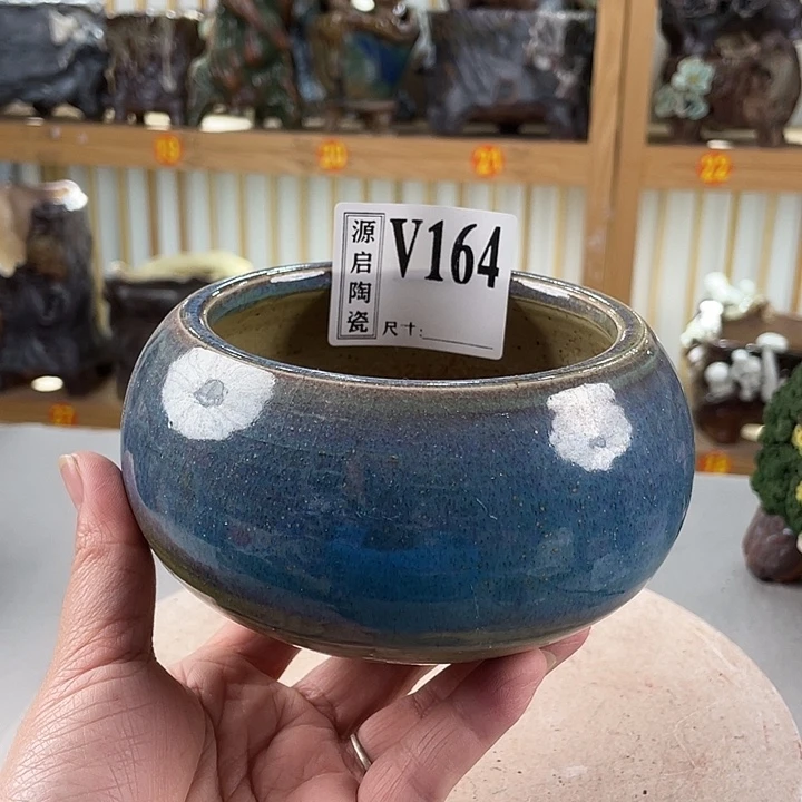 紫砂花盆景德镇陶瓷164