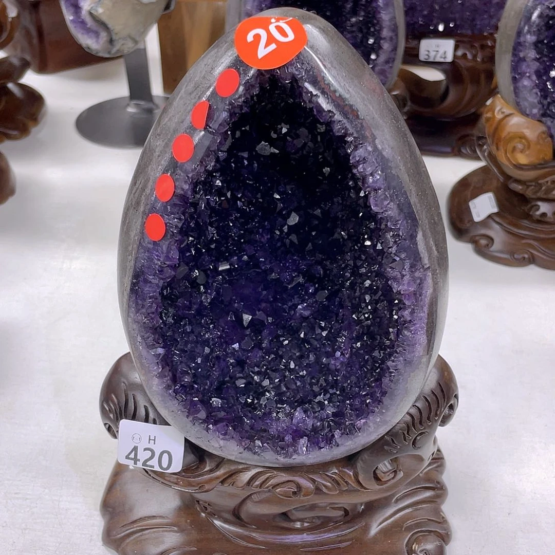 未镶嵌大型摆件（非配饰）紫晶百*子