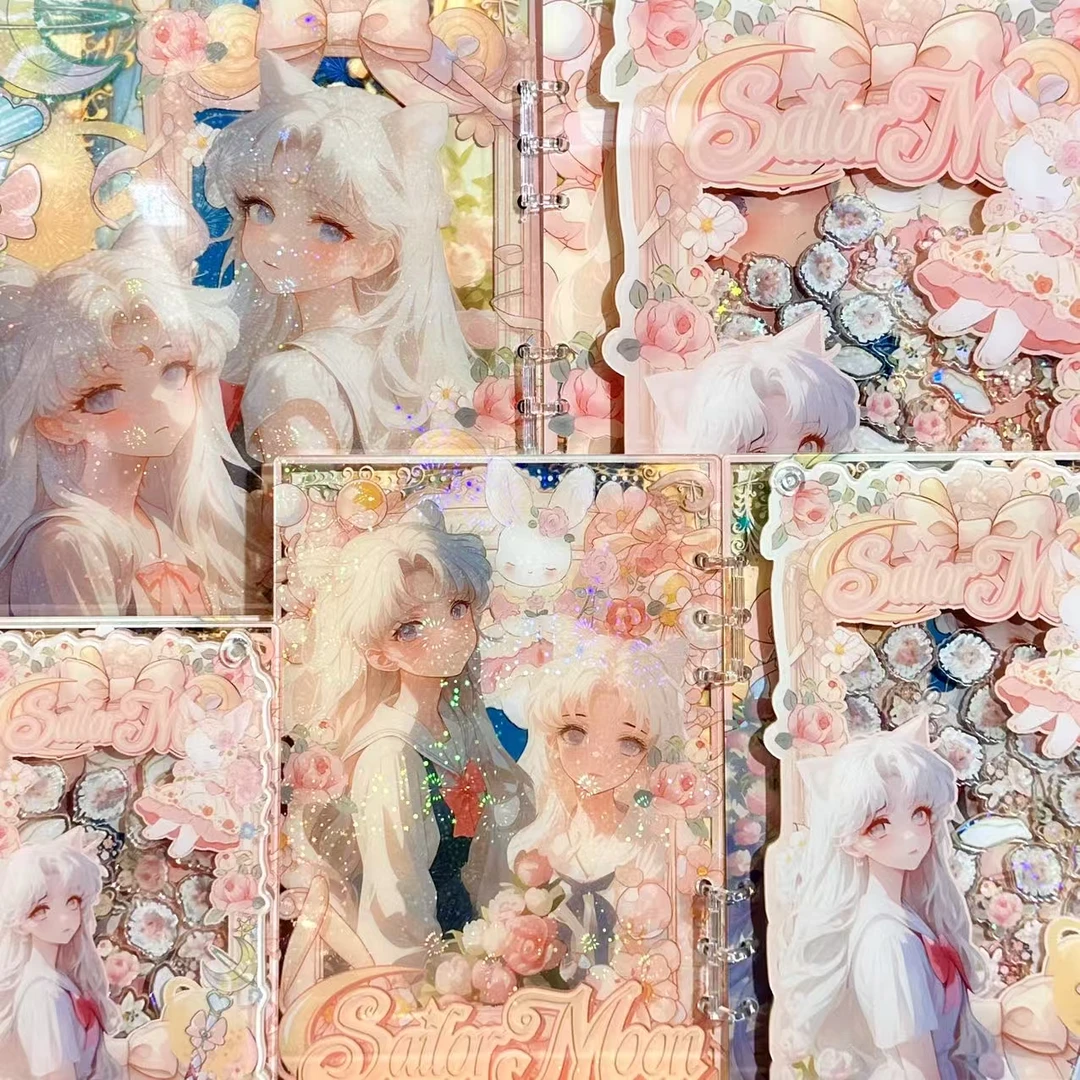 【新款月兔美战】高定摇摇本套餐活页本手工DIY收纳盒亚克力