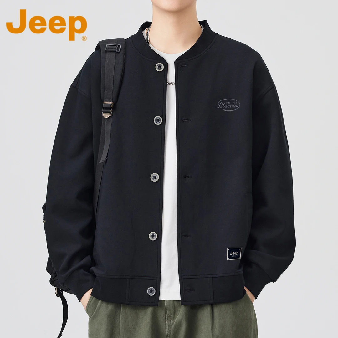 JEEP吉普美式潮牌棒球服外套男士春秋季宽松休闲百搭运动夹克上衣