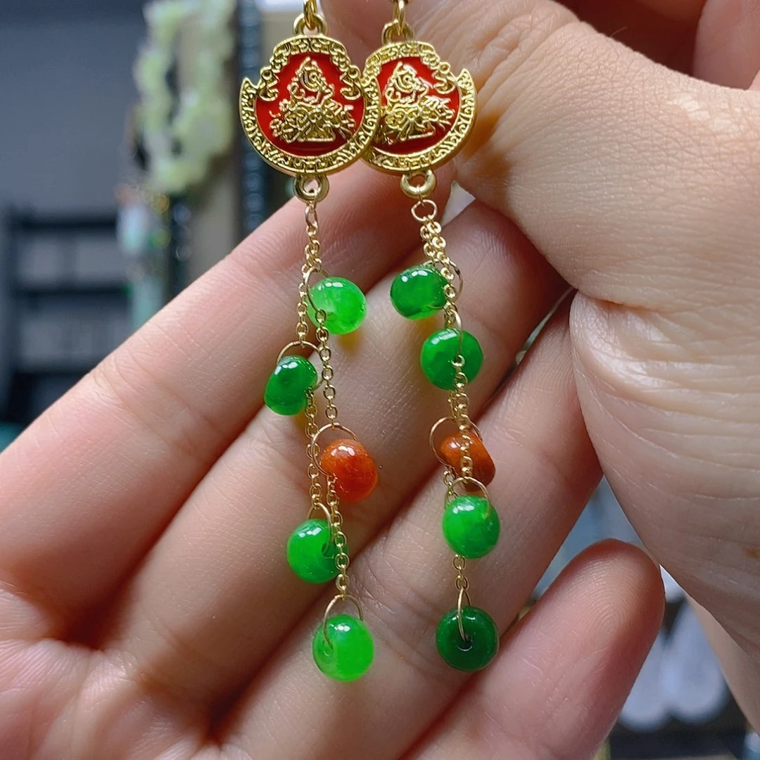 未镶嵌翡翠耳饰翡翠