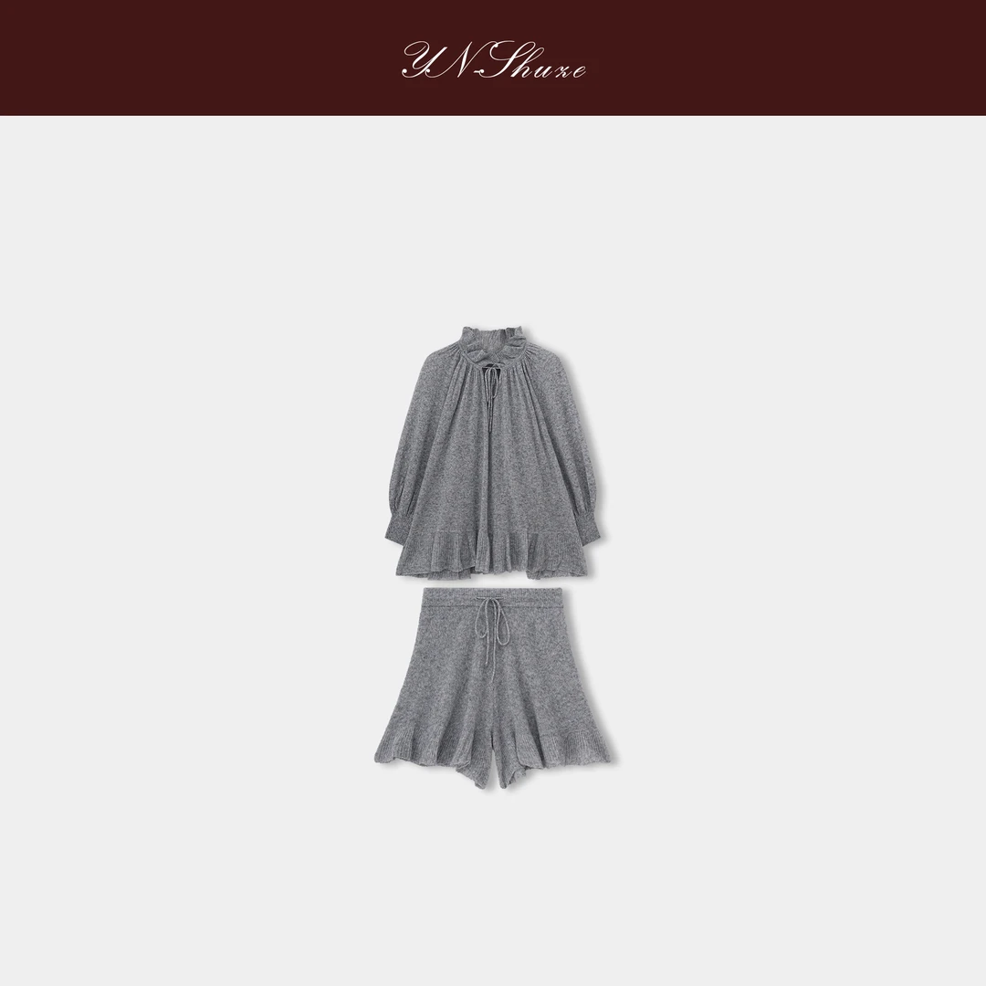 YN-SHUZE设计师秋冬季百搭山羊绒套装SZ-YNB-252719