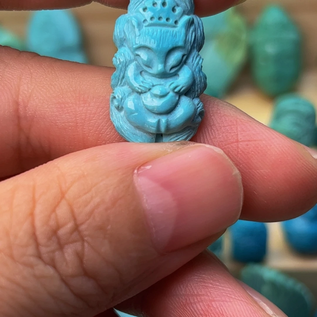 未镶嵌绿松石珠珠