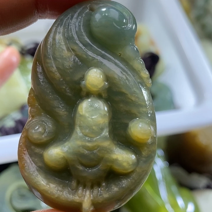 岫玉未镶嵌岫玉吊坠