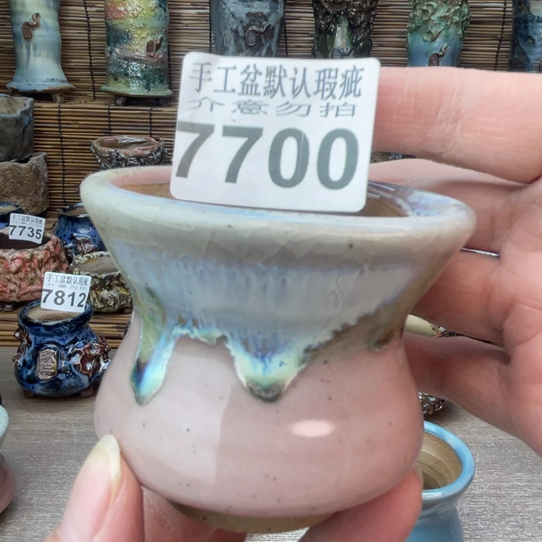 手工花盆默认瑕疵完美者勿拍